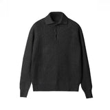 Sweter Męski z Kołnierzykiem | Wzór Dzianiny | Slim Fit | Styl Smart Casual
