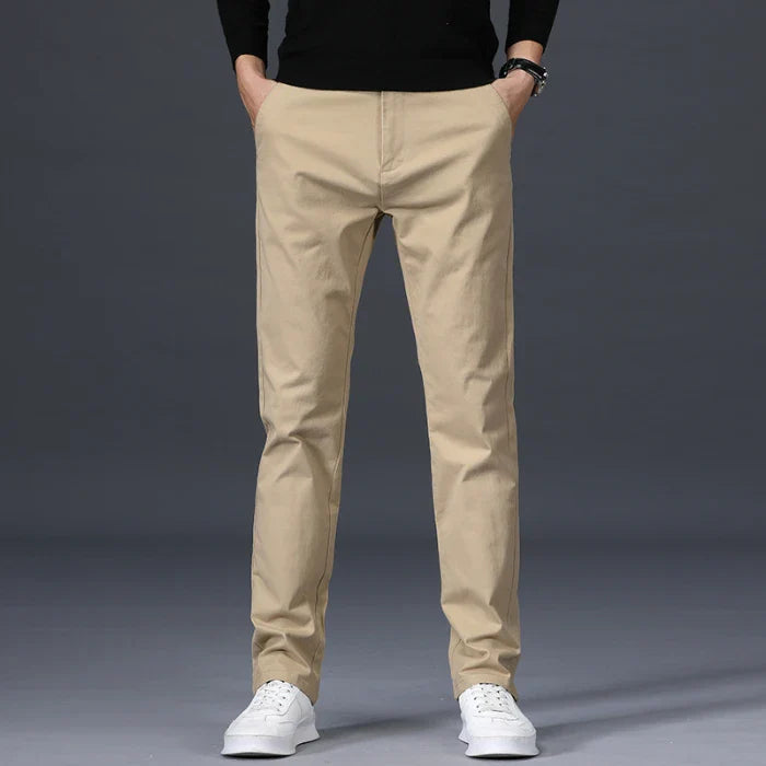 Spodnie męskie slim fit | Elegancki prosty krój | Oddychające i wygodne | Styl casual-smart