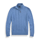 Sweter Męski z Półzamkiem | Styl Smart Casual | Wysoki Kołnierz | Jesienna Warstwa