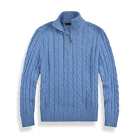 Sweter Męski z Półzamkiem | Styl Smart Casual | Wysoki Kołnierz | Jesienna Warstwa