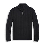 Sweter Męski z Półzamkiem | Styl Smart Casual | Wysoki Kołnierz | Jesienna Warstwa