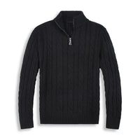Sweter Męski z Półzamkiem | Styl Smart Casual | Wysoki Kołnierz | Jesienna Warstwa