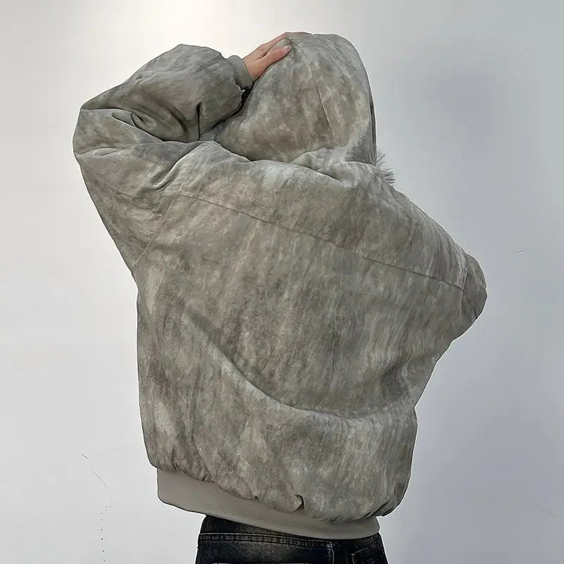 Męska kurtka zimowa z kapturem o luźnym kroju | Ciepła kurtka na chłodne dni