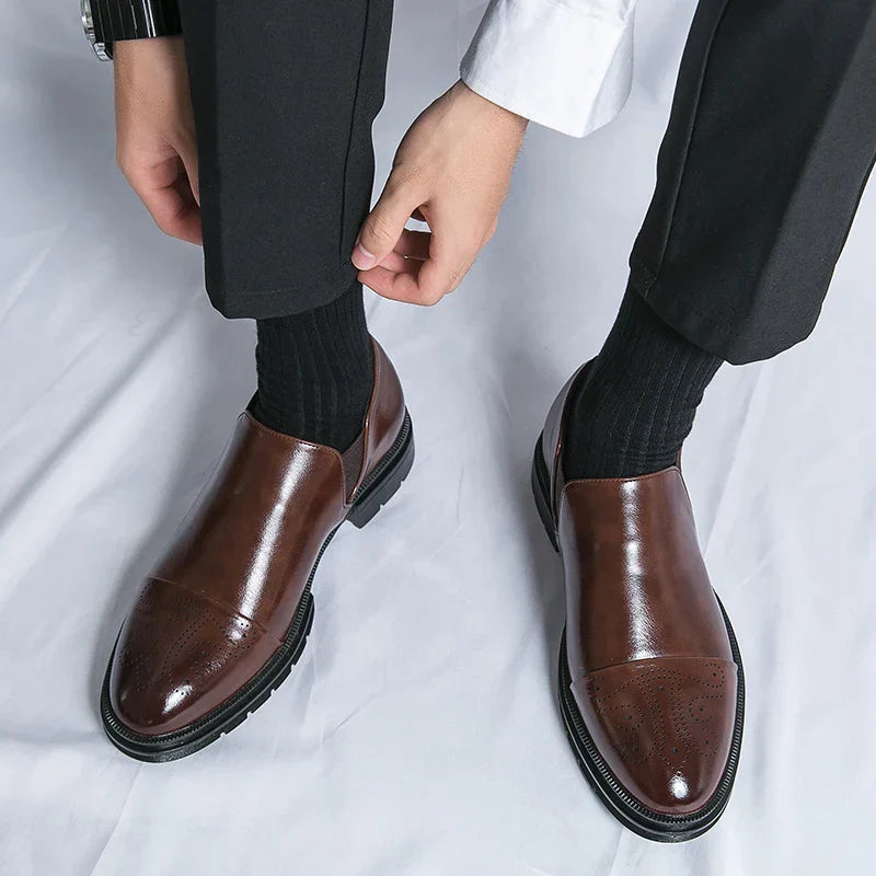 Mokasyny Męskie Slip On | Klasyczne Półbuty Smart Casual