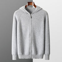 Sweter Męski z Kapturem | Zamek na Całej Długości | Styl Smart Casual | Lekka Warstwa na Przejściowe Pory Roku