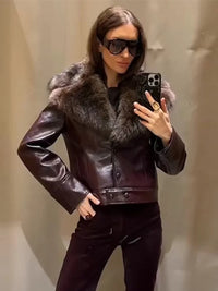 Zimowa kurtka damska z kołnierzem i dopasowanym krojem | Ciepła kurtka zimowa damska 