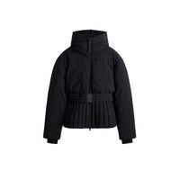 Zimowa kurtka narciarska damska z paskami i bluzkami | Ciepła kurtka zimowa damska