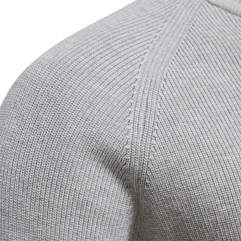 Sweter Męski z Półzamkiem | Lekka Dzianina | Ściągacze | Styl Smart Casual