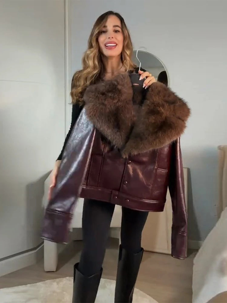 Zimowa kurtka damska z kołnierzem i dopasowanym krojem | Ciepła kurtka zimowa damska 