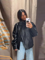 Zimowa kurtka damska w stylu Y2K z ochroną stójką | Ciepła kurtka damska 