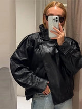 Zimowa kurtka damska w stylu Y2K z ochroną stójką | Ciepła kurtka damska 