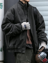 Męska kurtka zimowa o luźnym kroju z wysokim kołnierzem | Kurtka na chłodne dni