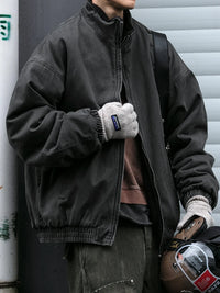 Męska kurtka zimowa o luźnym kroju z wysokim kołnierzem | Kurtka na chłodne dni