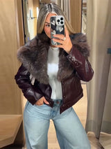 Zimowa kurtka damska z kołnierzem i dopasowanym krojem | Ciepła kurtka zimowa damska 