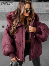 Zimowa kurtka damska z kieszeniami | Ciepła kurtka zimowa damska 