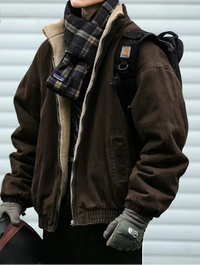 Męska kurtka zimowa o luźnym kroju z wysokim kołnierzem | Kurtka na chłodne dni