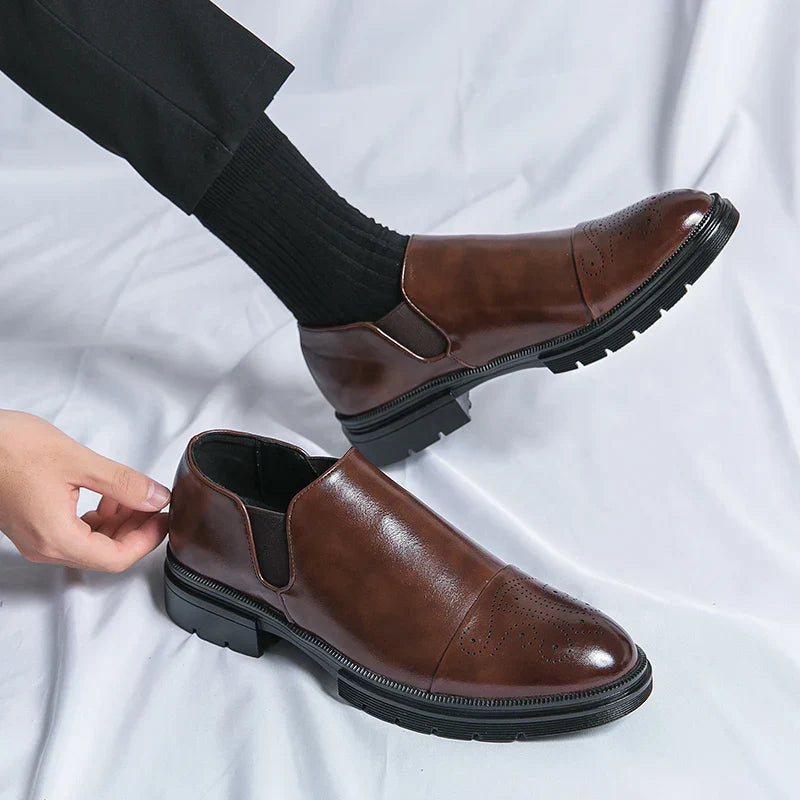 Mokasyny Męskie Slip On | Klasyczne Półbuty Smart Casual