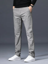 Spodnie męskie slim fit | Elegancki prosty krój | Oddychające i wygodne | Styl casual-smart