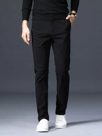 Spodnie męskie slim fit | Elegancki prosty krój | Oddychające i wygodne | Styl casual-smart
