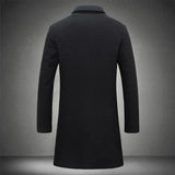 Płaszcz Męski Długi | Elegancki Płaszcz Zimowy | Dopasowany Krój | Warstwa na Co Dzień i do Garnituru