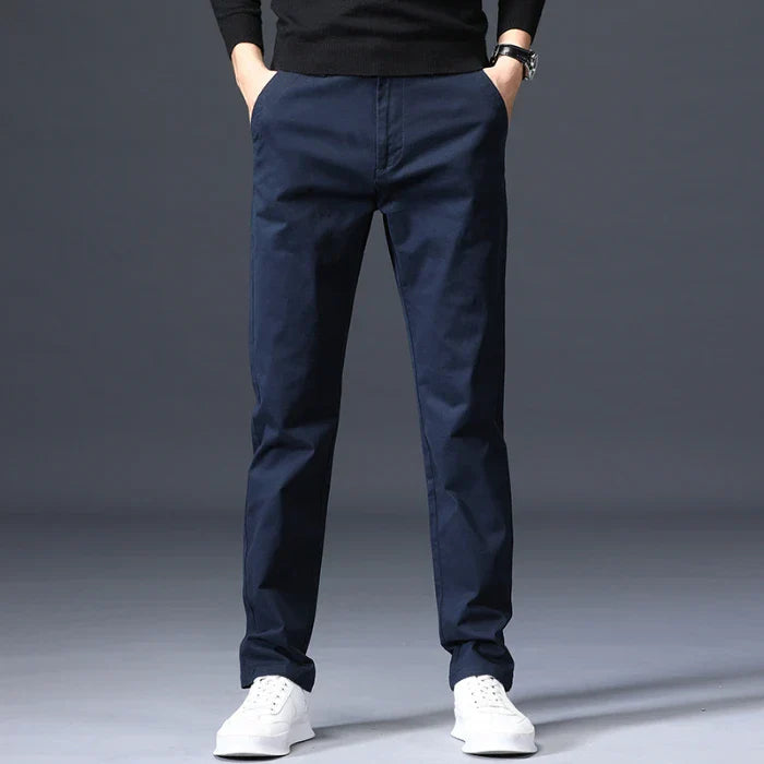 Spodnie męskie slim fit | Elegancki prosty krój | Oddychające i wygodne | Styl casual-smart