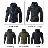 Kurtka Męska Taktyczna Softshell w Moro z Kapturem | Wodoodporna Kurtka Outdoor