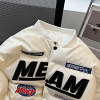 Męska kurtka zimowa w stylu streetwear z nadrukiem | Ciepła kurtka na zimę 