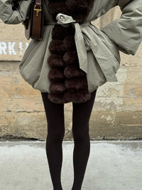 Zimowa kurtka damska z regulowaną talią w stylu high street | Stylowa kurtka damska 