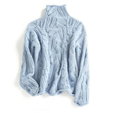 Damski Golf z Warkoczowym Splotem | Ciepły Sweter Zimowy