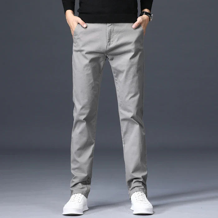 Spodnie męskie slim fit | Elegancki prosty krój | Oddychające i wygodne | Styl casual-smart