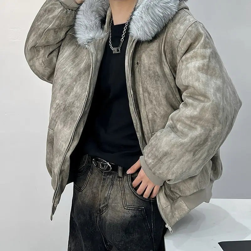 Męska kurtka zimowa z kapturem o działaniu kroju | Ciepła kurtka na chłodne dni 