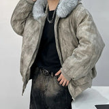 Męska kurtka zimowa z kapturem o luźnym kroju | Ciepła kurtka na chłodne dni