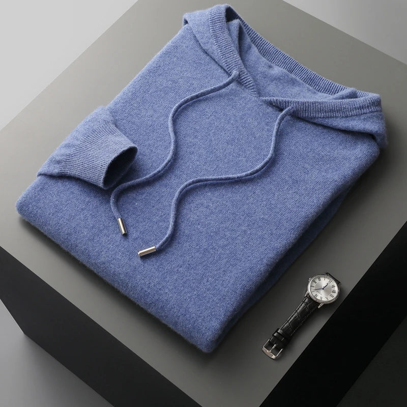 Bluza z Kapturem Męska | Minimalistyczny Styl | Lekka Warstwa | Smukły Krój