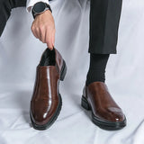 Mokasyny Męskie Slip On | Klasyczne Półbuty Smart Casual