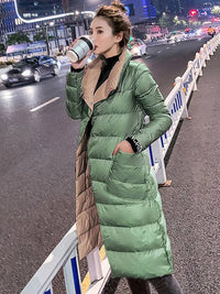 Płaszcz Zimowy Damski w Długim Kroju | Elegancka Kurtka Damska na Zimę