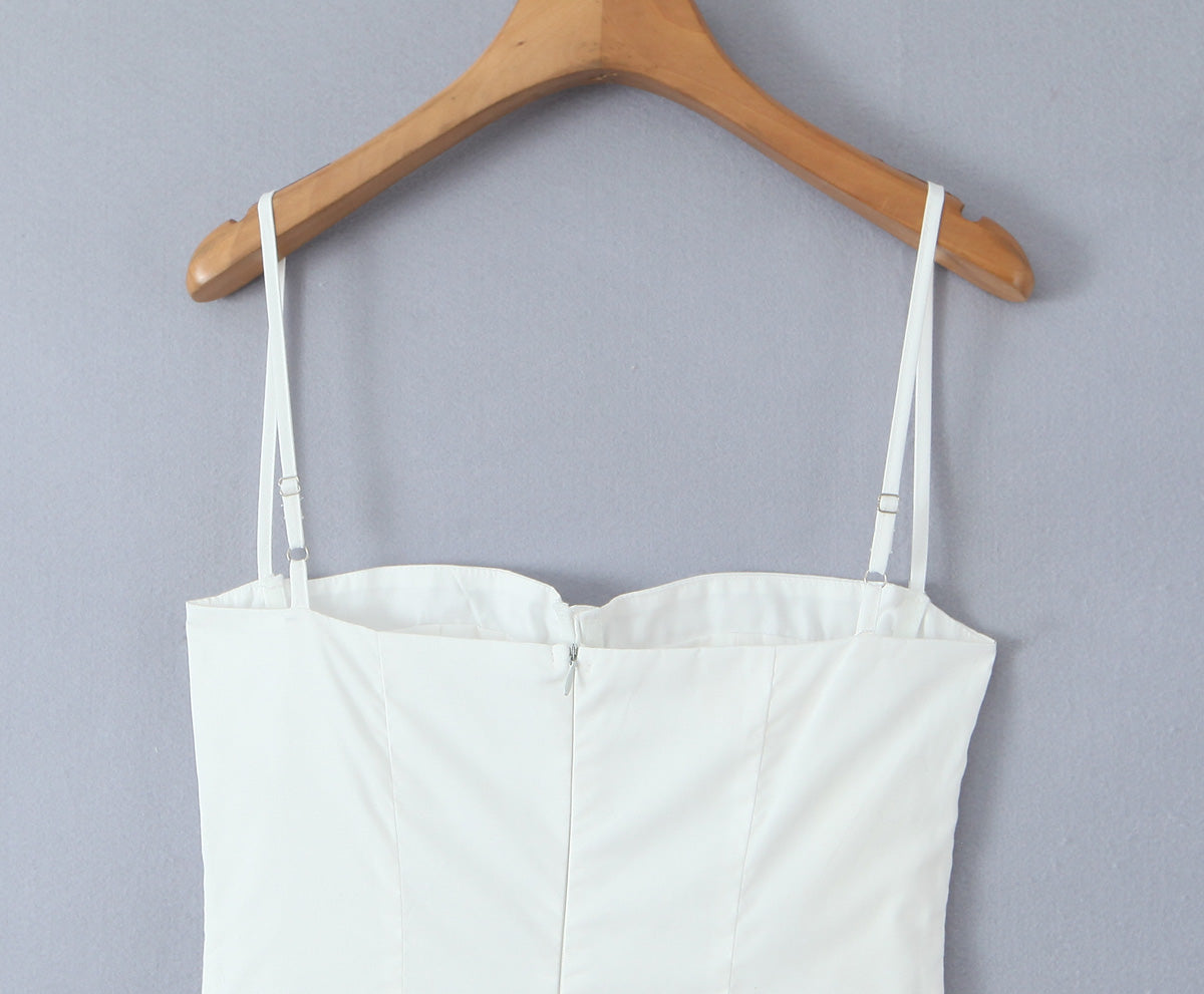 Sukienka Gorsetowa Bez Rękawów | Elegancka Sukienka Wieczorowa na Wesele