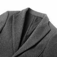 Płaszcz Męski Klasyczny | Zimowy Elegancki Krój | Długa Sylwetka | Wiatroodporna Warstwa
