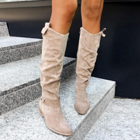 Wysokie Kozaki Damskie z Ociepleniem i Zamkiem | Eleganckie Buty Zimowe