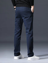 Spodnie męskie slim fit | Elegancki prosty krój | Oddychające i wygodne | Styl casual-smart