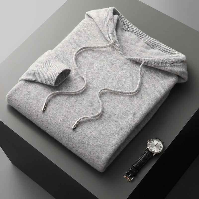 Bluza z Kapturem Męska | Minimalistyczny Styl | Lekka Warstwa | Smukły Krój