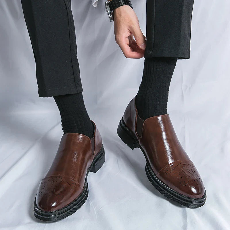 Mokasyny Męskie Slip On | Klasyczne Półbuty Smart Casual