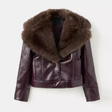 Zimowa kurtka damska z kołnierzem i dopasowanym krojem | Ciepła kurtka zimowa damska 