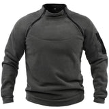 Sweter Męski Polarowy z Półzamkiem i Stójką | Ciepły Zimowy Golf Outdoor