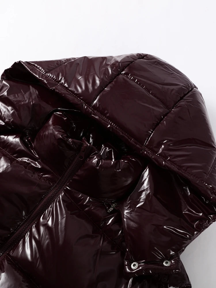 Zimowa kurtka damska z kapturem o pikowanym kroju | Ciepła kurtka zimowa damska 