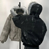 Męska kurtka zimowa z kapturem o luźnym kroju | Ciepła kurtka na chłodne dni