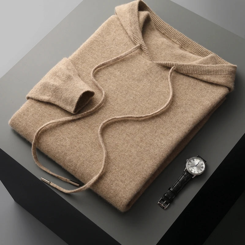 Bluza z Kapturem Męska | Minimalistyczny Styl | Lekka Warstwa | Smukły Krój