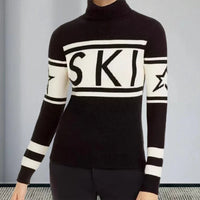 Zimowa kurtka narciarska damska z paskami i bluzkami | Ciepła kurtka zimowa damska