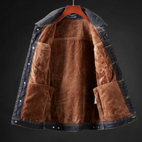 Kurtka Jeansowa Męska na Zimę | Ocieplana Podszewką | Klasyczny Krój