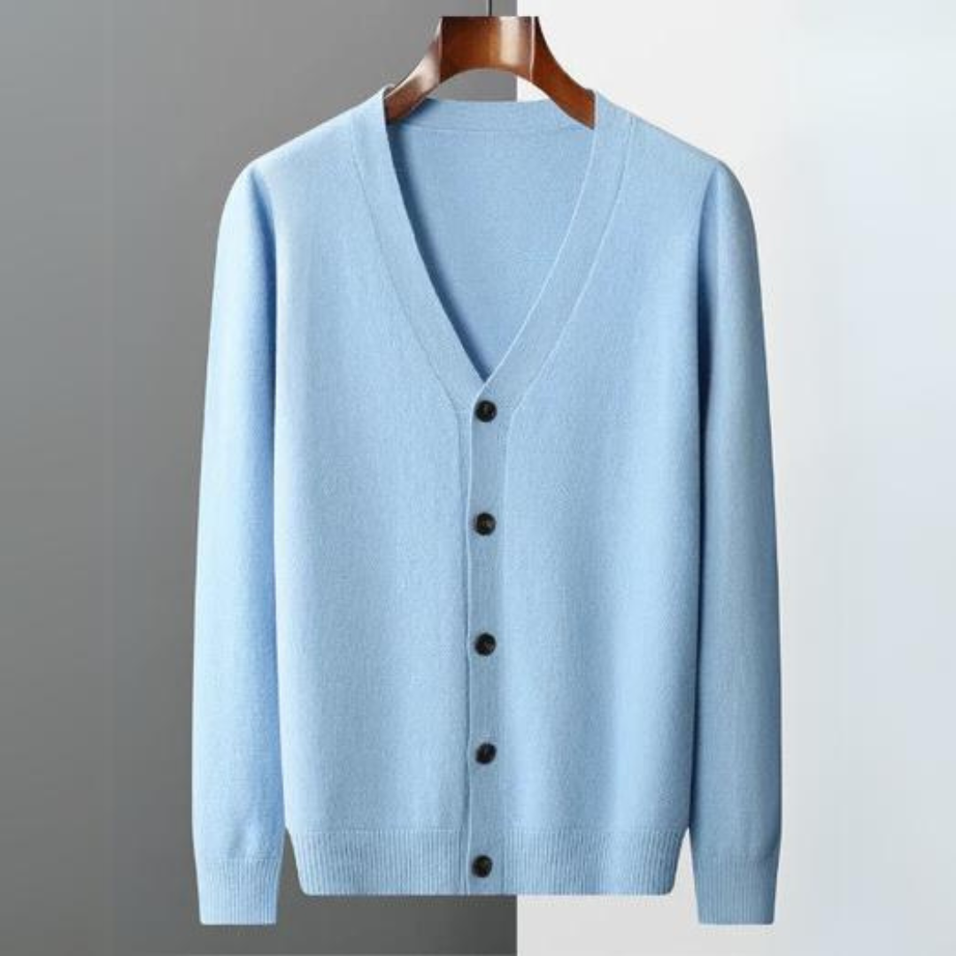 Kardigan Męski z Guzikami | Klasyczny Krój | Smart Casual | Lekka Warstwa na Cały Rok