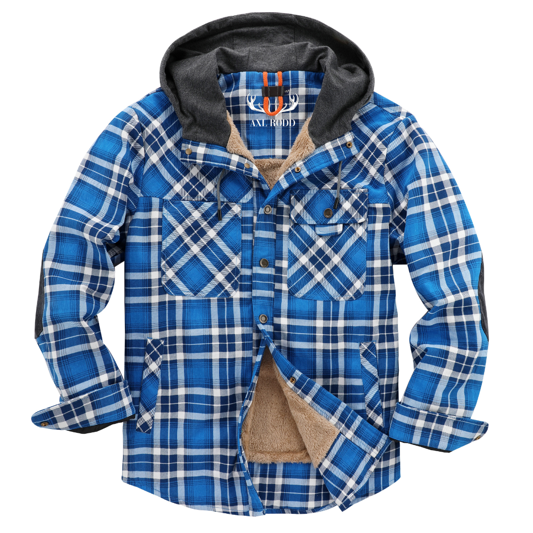 Kurtka Męska z Kapturem w Stylu Lumberjack | Ciepła Kurtka Zimowa i Przejściowa